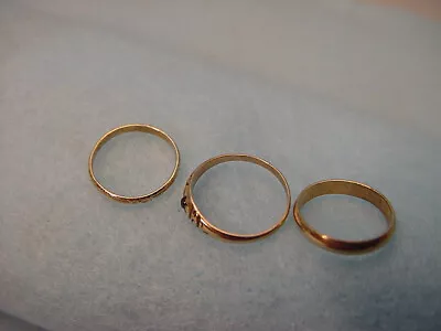 Vintage   10KT. Lot Of Three Baby Rings • $65