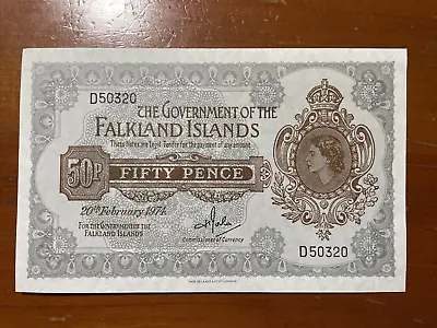 Falkland Islands 50 Pence - 1974 - Banknote  - Gem Uncirculated • £95.02