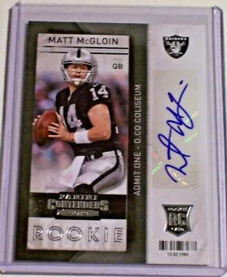 2013 Panini Contenders Rookie Autograph Matt McGloin Penn State Raiders Texans • $8.99