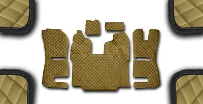 Beige Eco Leather Floor Mats For Rhd Truck Scania R 2013-2016 Recaro Susp. Seat • $196.72