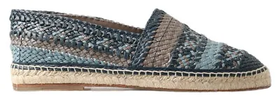 DOLCE & GABBANA Shoes Blue Gray Slip On Buffalo Espadrille EU40 / US7 RRP $800 • $199.50