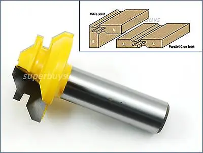 45Degree Mitre Miter Parallel Lock Corner Joint Router Cutter Drill Bit Tool 1/2 • £20.44