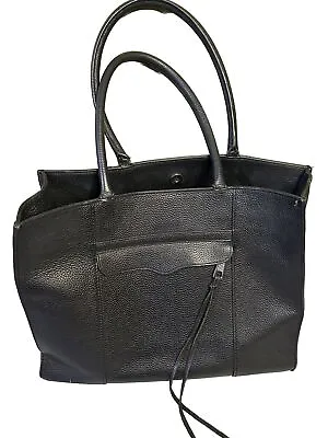 Rebecca Minkoff MAB Large Black Leather Saffiano Tote Bag - • $20