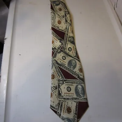 Mercedes Novelty Hand Made Money Currency Theme Men's Tie Silky Feel NEW • $32.35