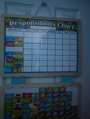 Melissa & Doug Magnetic Responsibility Chart - Chore Chart Fabric-Hinged Boards • $10