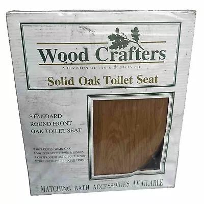 Americana Solid Oak Elongated Toilet Solid Seat Brass Fittings  Hinges Rustproof • $64.99