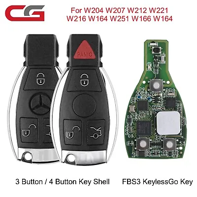 CG 3/4 Button Keyless Go FBS3 Smart Key 315/433MHZ For Mercedes-Benz W204 W212 • $42.95