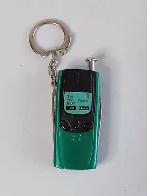 Miniature Nokia Cell Phone Vintage 2001 Novelty Keychain & Pocket Knife Preowned • $12