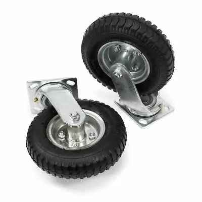 4Pcs 8 /10  Pneumatic Air Tire Wheel 2 Rigid +2 Swivel HD Farm Cart Caster Large • $55.99