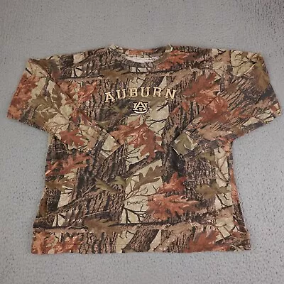 Vintage Auburn Tigers Shirt Mens Extra Large Green Camo Long Sleeve Football • $22.45