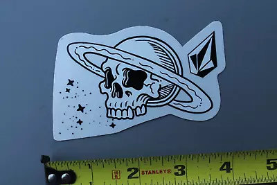 Volcom Stone Skull Saturn Planet Clear White Z69B Vintage Skateboarding STICKER • $15