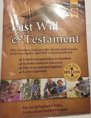 £9.98 • Buy  Last Will And Testament Premium Kit UK By Lawpack New