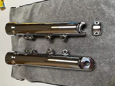 $549 • Buy OEM Harley Davidson Chrome Fork Sliders Kit VRSC V-ROD 46526-02 OUTRIGHT SALE