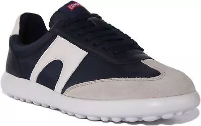 Camper Pelotas XLF Xlite Men Lace Up Leather Trainer In Navy Grey Size UK 7 - 12 • £94.99