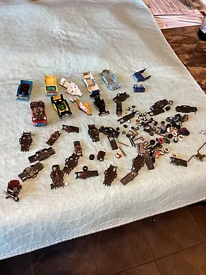 Vintage Aurora Afx Slot Car Bodie And Chassis Parts Lot  Rimsgears mags arms  • $72