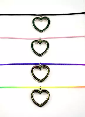 Double Heart Shape Pendant Mood Necklace With Color Chart • $10.95