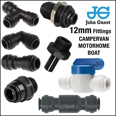 £4.45 • Buy 12mm John Guest Motorhome/Boat/Campervan/Caravan Push Fit Fittings And Parts