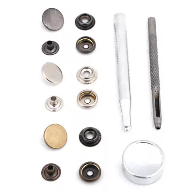 Metal Press Stud Snap Button Fastener For Leather Clothes Jacket Repair NC3 • $9.74