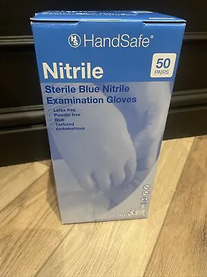 Handsafe Sterile Nitrile Examination Gloves Medium 50 Latex Powder Free • £16.99