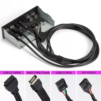 5.25  Optical Drive PC Front Panel Hub For Type-C USB3.0 USB2.0 Microphone Input • $49.99