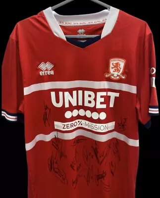 Middlesbrough Squad Hand Signed Home Shirt 2023-24 • £150