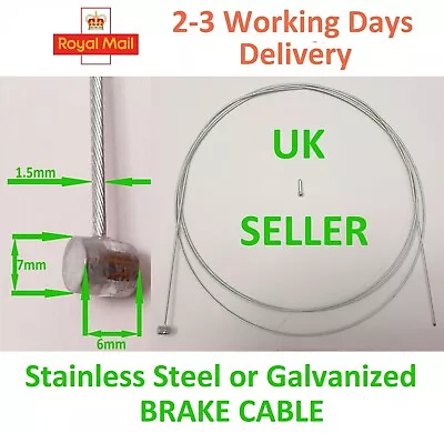 £2.49 • Buy Brake Inner Wire Cable Mountain Bike Bicycle Stainless Steel Galvanized Mtb Bmx