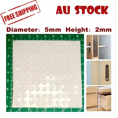 $6.99 • Buy Self Adhesive Clear Rubber Feet Bumper Dots Door Cabinet Bumper Buffer Stop Pad