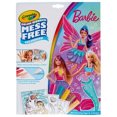 CRAYOLA Color Wonder - Barbie | Mess-Free Colouring Book (Includes 18) • £7.50