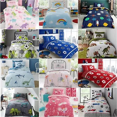 Kids Duvet Cover Set Children Boys Girls Bedding Or Fitted Bed Sheet Or Curtains • £14.99