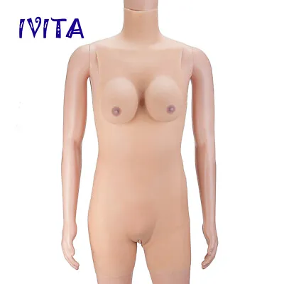£582.12 • Buy Handmade Silicone Breast Forms Bodysuit Transgender Fake Boobs Jumpsuit G Cup CD