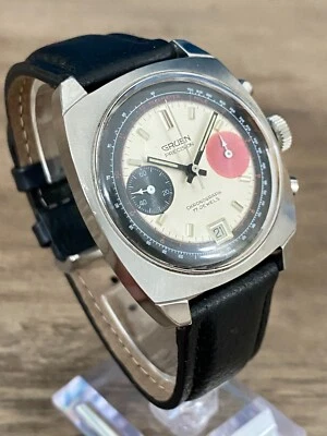 $897 • Buy Gruen Precision Raspberry Chronograph, Valjoux 7734, Vintage Watch