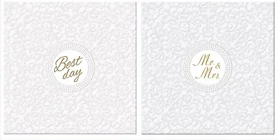 £4.79 • Buy 3-Ply White Wedding Celebration Paper Napkins Serviettes 33 X 33cm (Pack Of 20)