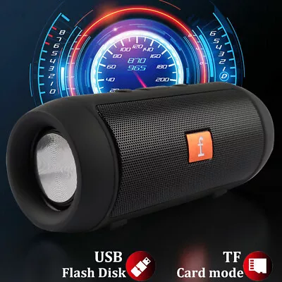 Portable Wireless Bluetooth Speaker Waterproof Stereo Bass Loud USB AUX FM MP3 • £14.99