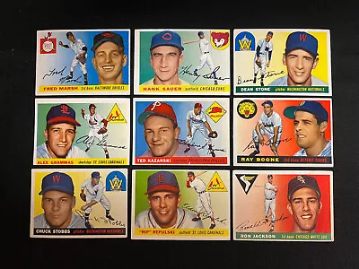 1955 Topps Baseball Ex-mt Lot (19) - Sauer Zernial Boone Donovan High Number • $49.99