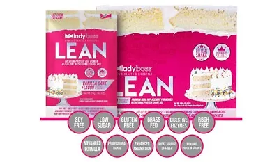 Lady Boss Lean Protein Powder - VANILLA CAKE New 1.9lb Bag 30 SERVINGS • $26.99