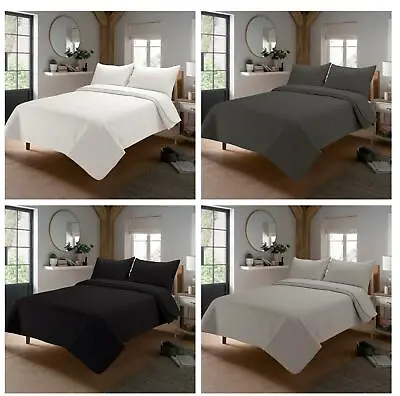 Capri Quilted Bedspread Designer Double King Comforter Throw Bed 240 X 260 Cm • £14.95