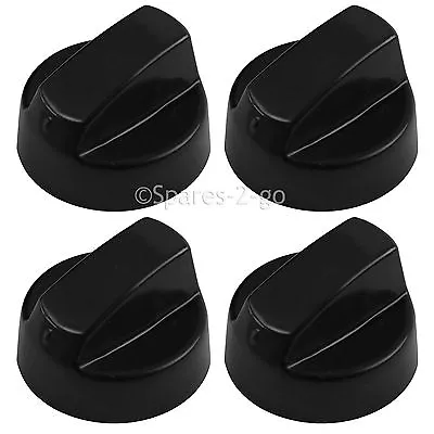 4 X CANDY Black Oven Cooker Hob Control Knob Switch + Complete Adaptor Kit • £9.79