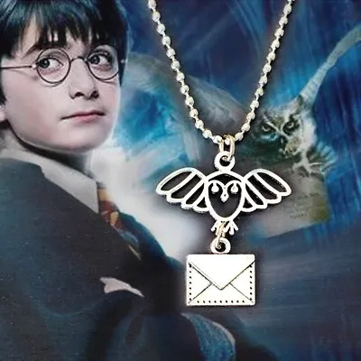 Harry Potter  Charm Pendant Time Turner Owl Post Service Necklace Hedwig Flying • $7.99