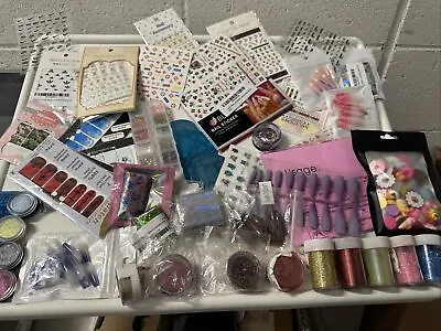 Nail Supplies Scoop 50 Pc Nail Art Lot Mystery Scoop) + Free Gifts Glitter Nails • $36.99