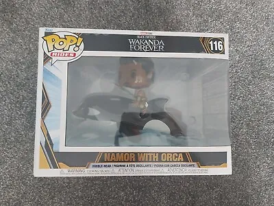 Funko Pop Vinyl - Namor With Orca #116 Black Panther Wakanda Forever New • £16