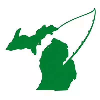 New Michigan Fishing Vinyl Decal Cars Crafts  Bottles Signs Tumblers Glass • $5