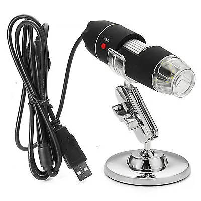 1600X 8LED USB 2.0 Digital 2MP Microscope Endoscope Zoom Camera Magnifier+Stand • $16.62