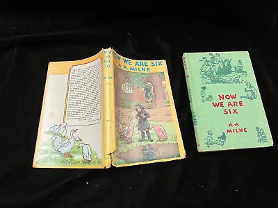 $18 • Buy Vtg Now We Are Six By A.A. Milne  E.P. Dutton (HCDJ)  Illustrated 1950 Reprint