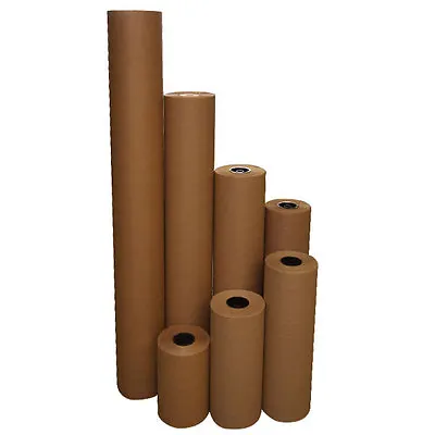 12  40 Lbs 900' Brown Kraft Paper Roll Shipping Wrapping Cushioning Void Fill • $29.25