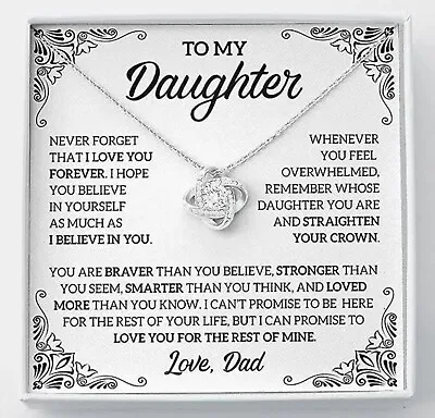 To My Daughter Necklace Gift For Daughter From Dad Daughter Father Necklace • $23.99