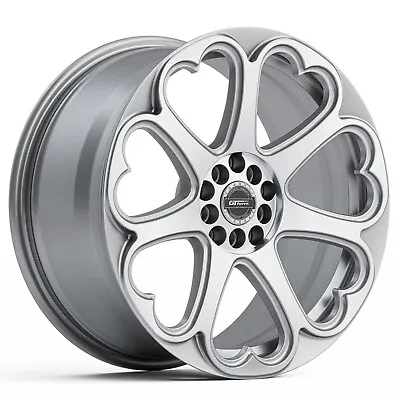 Gt Form Hearts Wheels Silver Machined 18x8.5 +40 5x100-5x114.3 Jdm Car Rims • $1439