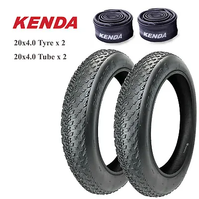 $180 • Buy Two Pairs Of 2 X Bicycle Fat Tyres & Tubes Bike Kenda 20 X 3.5 /4.0