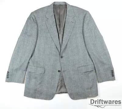 CANALI 46 R Gray Plaid Wool Cashmere Silk 2 Button Sport Coat Italy • $0.99