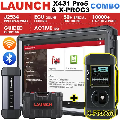 LAUNCH X431 PRO 5 X-PROG 3 Car Diagnostic Scanner Tool IMMO Key Programming TPMS • $529
