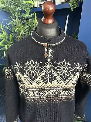 Vintage Dale Of Norway St. Anton 2002 Fair Isle Wool Knit Ski Team Jumper Medium • £129.99